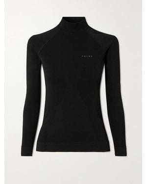 FALKE Maximum Warm Stretch-Jersey Turtleneck Top - Black