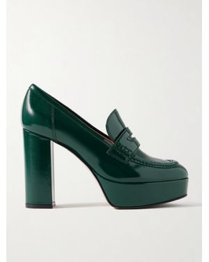 Gianvito Rossi Nuit 70 Plateaupumps Aus Lackleder - Grün