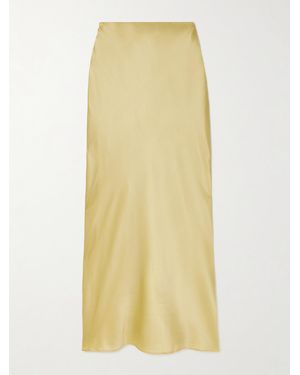 Cult Gaia Chantel Silk-Blend Satin Maxi Skirt - Yellow