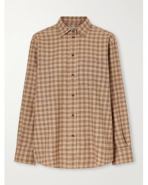 Rohe Checked Wool-Blend Shirt - Natural