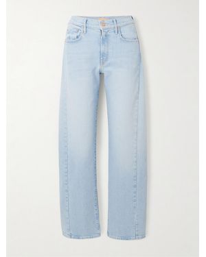 Mother The Half-Pipe Hover Mid-Rise Wide-Leg Jeans - Blue
