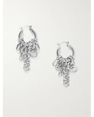 Laura Lombardi Sabbia Platinum-Plated Hoop Earrings - Metallic