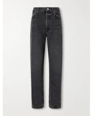 Agolde 90's Jean Regenerative Cotton Mid-Rise Straight-Leg Jeans - Grey