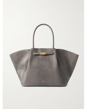 DeMellier New York Lizard-Effect Leather Tote - Gray
