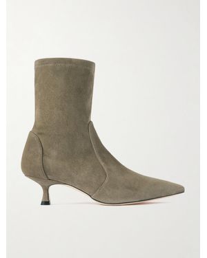 Stuart Weitzman Naomi Ankle Boots Aus Veloursleder - Braun