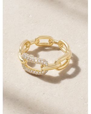 SHAY Mini Cable Link 18-Karat Diamond Ring - Natural