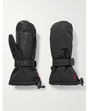 Perfect Moment Davos Padded Shell And Leather Mittens - Black