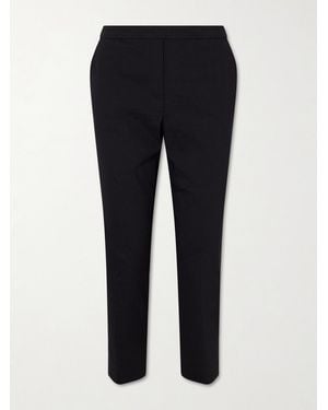 Theory Stretch Organic Linen-Blend Straight-Leg Trousers - Blue