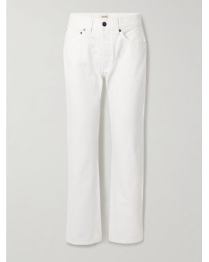 KHAITE Callum Halbhohe Jeans Mit Geradem Bein - Weiß