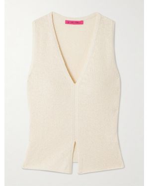 The Elder Statesman Nora Lite Ribbed Cotton Tank - Natural