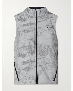 Nike Swift Rubber-Trimmed Padded Shell Vest - Grey