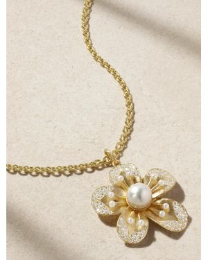 Irene Neuwirth Blossom Kette Aus 18 Karat Mit Perlen Und Diamanten - Natur