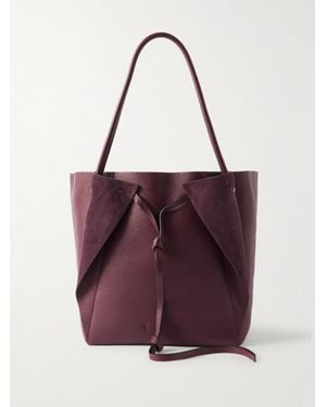 Gabriela Hearst Sac À Main En Cuir À Franges Et À Finitions En Daim Marija - Violet