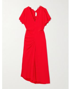 Victoria Beckham Midikleid Aus Crêpe - Rot