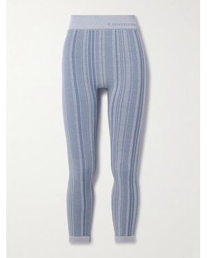 CORDOVA Sol Striped Stretch-Jersey Leggings - Blue