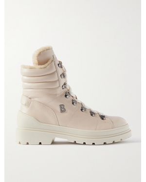 Bogner St. Moritz 9 Shearling-Lined Leather Ankle Boots - Natural