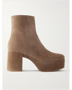 Gianvito Rossi 35 Suede Ankle Boots - Brown