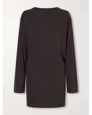Jacquemus Mistral Open-Back Draped Stretch-Jersey Mini Dress - Brown