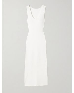 SIR. Chiara Cotton-Blend Bouclé Maxi Dress - White
