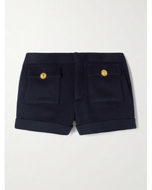 Tom Ford Embellished Felt Shorts - Blue