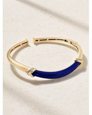 L'Atelier Nawbar Stackable 18-Karat, Lapis Lazuli And Diamond Bangle - Blue