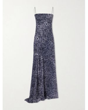 Cortana Meena Silk-Satin Maxi Dress - Blue