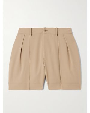 Ralph Lauren Sherri Pleated Wool Shorts - Natural