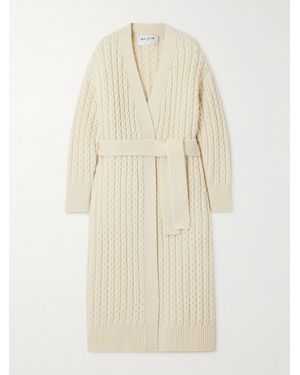 Alaïa Oversized Wool Cardigan - Natural