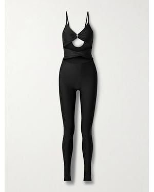 Alo Yoga Combinaison En Tissu Airlift À Ornement Et À Découpes A-List - Noir