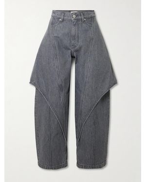 JW Anderson Hoch Sitzende Barrel-Jeans - Blau