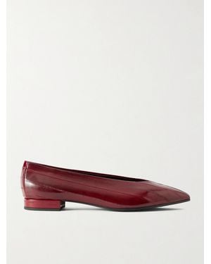Loro Piana Ballerines En Cuir D'Anguille Rebecca - Rouge