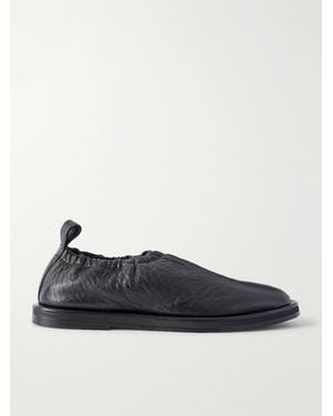 Studio Nicholson Korine Crinkled Leather Loafers - Blue