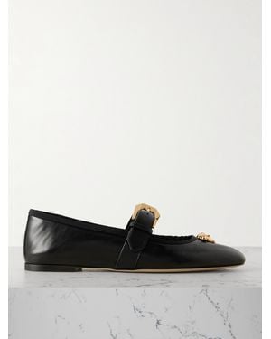 Versace Babies En Cuir À Ornements - Noir