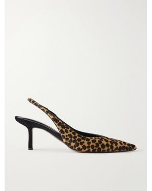 Neous Moriah 65 Leopard-Print Calf Hair Court Shoes - White