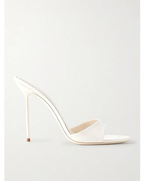 Paris Texas Lidia 105 Patent-Leather Mules - Natural