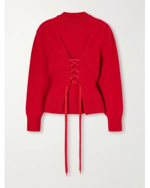 Simone Rocha Merino Wool-Blend Jumper - Red