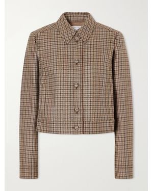 Gabriela Hearst Thereza Houndstooth Wool And Silk-Blend Blazer - Brown