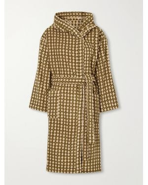 Autumn Sonata Hanna Printed Cotton-Terry Bathrobe - Metallic