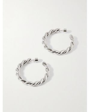 Jennifer Fisher 1.5&Quot; Twisted Lilly Baby-Plated Hoop Earrings - Natural