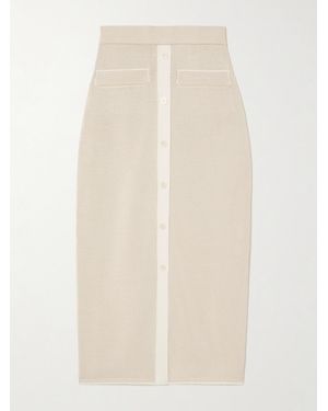 JOSEPH Cotton Midi Skirt - Natural