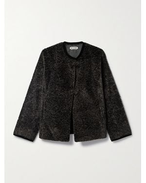 Bode Fitchberg Faux Shearling Jacket - Black