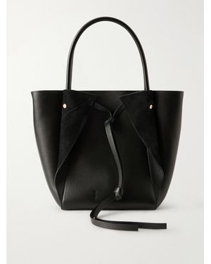 Gabriela Hearst Marija Small Suede And Leather Tote - Black