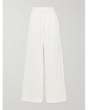 Marrakshi Life Cotton-Canvas Wide-Leg Pants - White