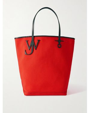 JW Anderson Anchor Tote Aus Canvas Mit Lederbesätzen - Rot