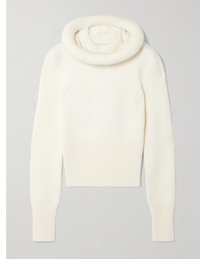Alaïa Wool Hooded Sweater - Natur