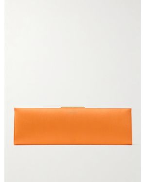 Saint Laurent Satin Clutch - Orange