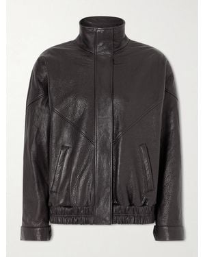 Acne Studios Textured-Leather Jacket - Black