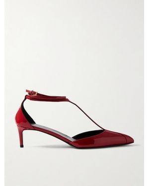 KHAITE Mia Patent-Leather Court Shoes - Red