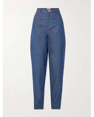 Zimmermann Matchmaker High-Rise Tapered Jeans - Blue