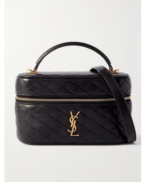 Saint Laurent Gaby Vanity Schultertasche Aus Leder - Blau
